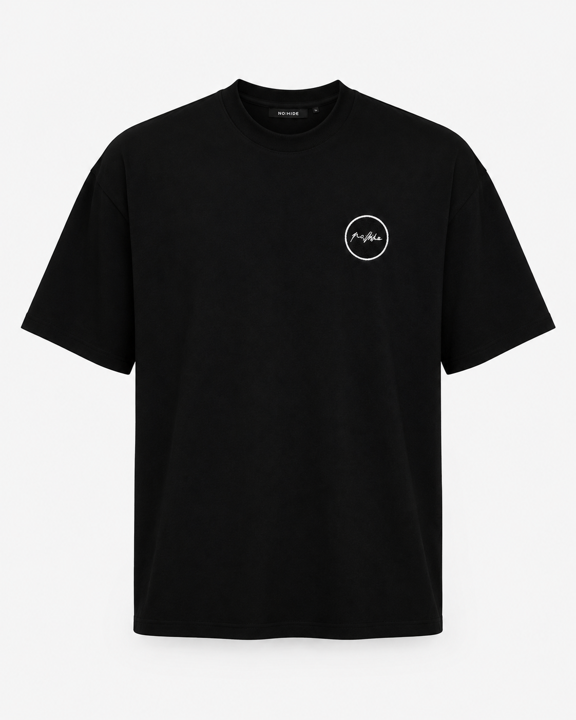 T-SHIRT BLACK CHENILLE PATCH